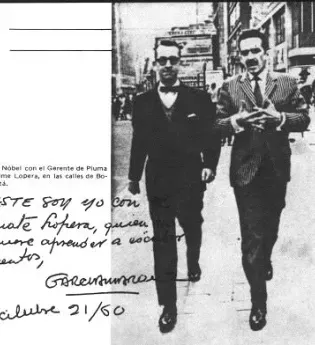 Gabriel García Márquez y Jaime Lopera Gutiérrez